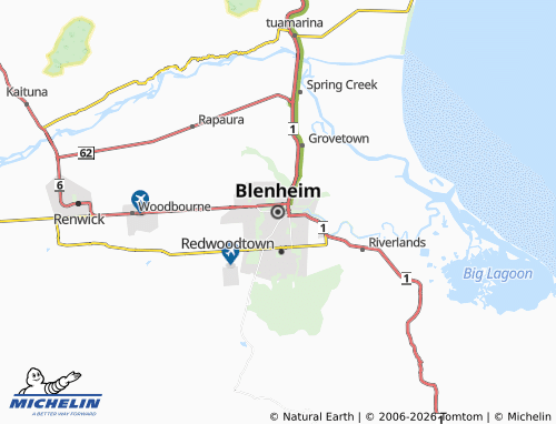 Mapa MICHELIN Blenheim - ViaMichelin