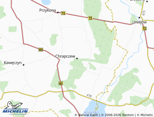 Carte MICHELIN Chrapczew - ViaMichelin
