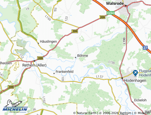 MICHELIN Böhme map - ViaMichelin
