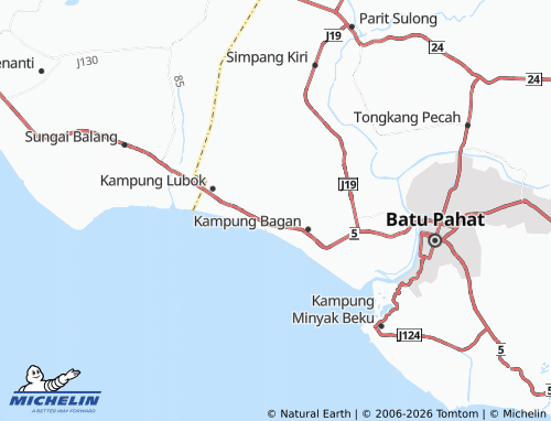 MICHELIN Parit Simin map - ViaMichelin