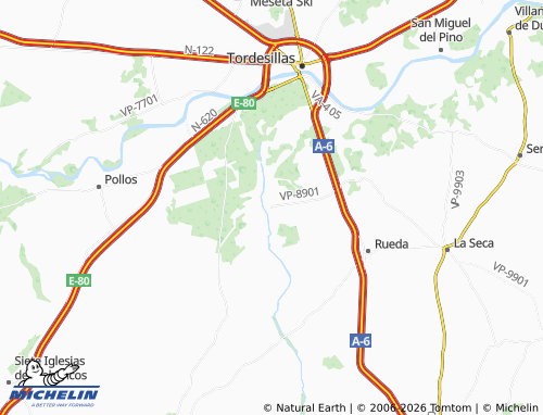 MICHELIN Foncastín map - ViaMichelin