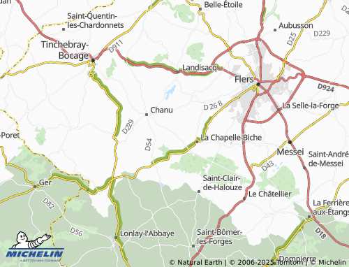 MICHELIN Le Pont Herbout map - ViaMichelin