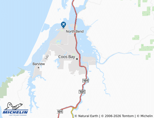 Mapa MICHELIN Coos Bay - ViaMichelin