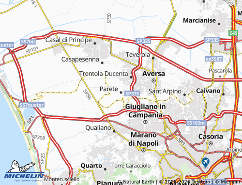 MICHELIN Parete map - ViaMichelin