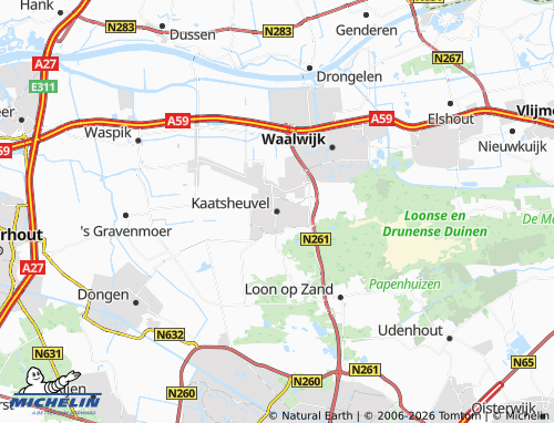 MICHELIN Kaatsheuvel map - ViaMichelin