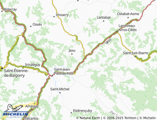 MICHELIN Bustince-Iriberry map - ViaMichelin