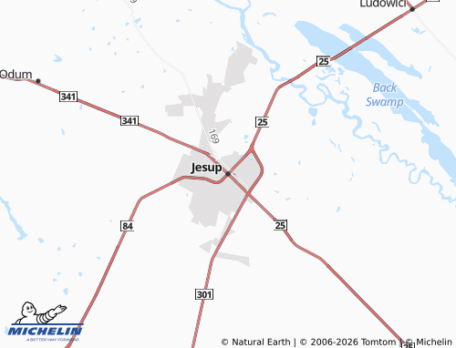 Mappa MICHELIN Jesup - ViaMichelin