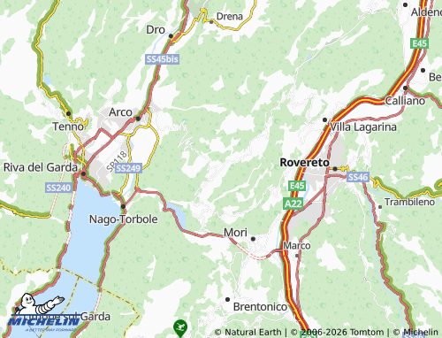 MICHELIN Ronzo-Chienis map - ViaMichelin