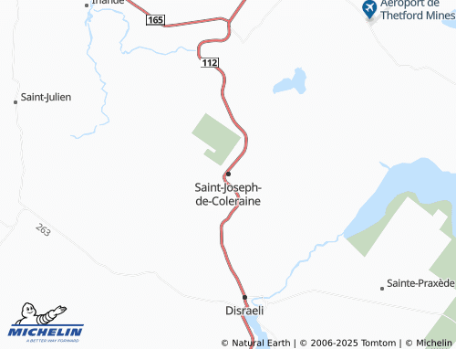 MICHELIN Saint-Joseph-de-Coleraine map - ViaMichelin