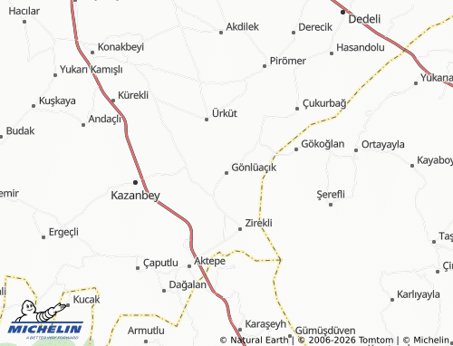 MICHELIN Gönlüaçık map - ViaMichelin