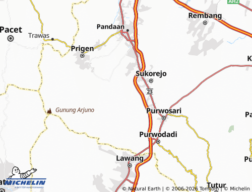 MICHELIN-Landkarte Watuagung - ViaMichelin
