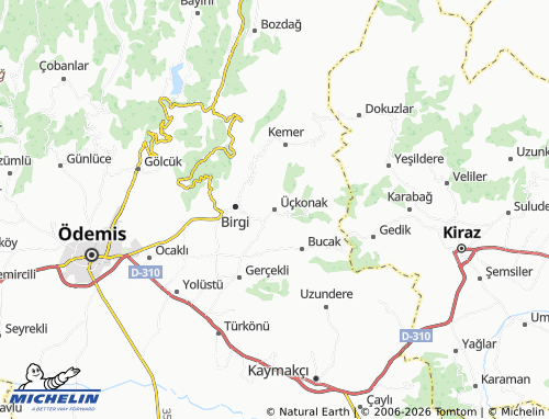 MICHELIN Üçkonak map - ViaMichelin