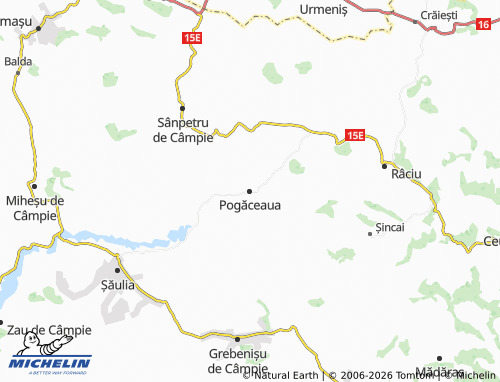 Kaart MICHELIN Pogăceaua - ViaMichelin