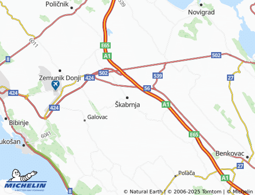 MICHELIN Škabrnja map - ViaMichelin