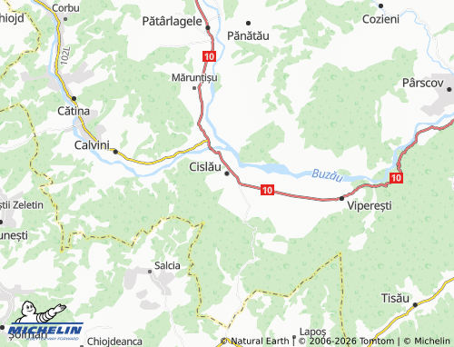 Carte MICHELIN Cislău - ViaMichelin