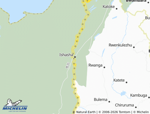 MICHELIN Ishasha map - ViaMichelin