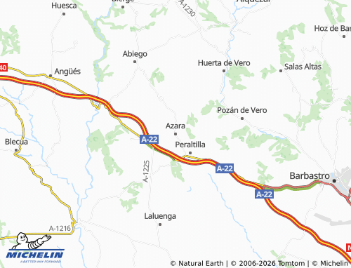 Mapa MICHELIN Azara - ViaMichelin
