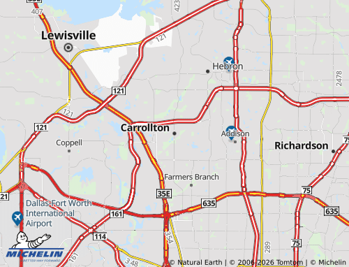 Mapa MICHELIN Carrollton - ViaMichelin