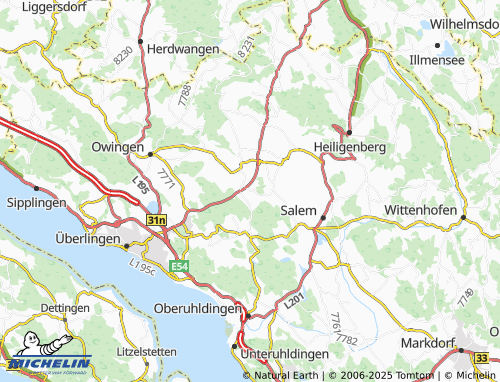 MICHELIN Baufnang map - ViaMichelin