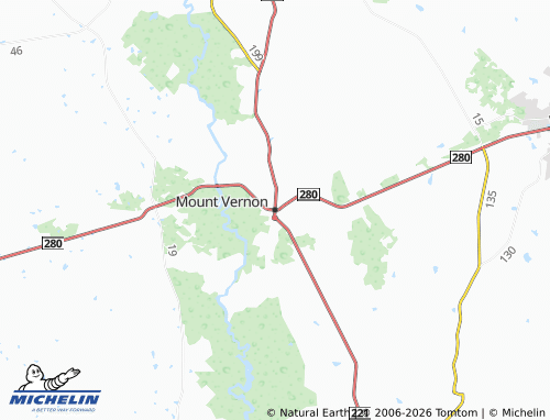 Carte MICHELIN Mount Vernon - ViaMichelin