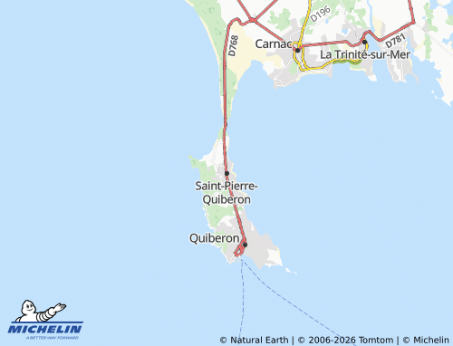 Mappa MICHELIN Saint-Pierre-Quiberon - ViaMichelin