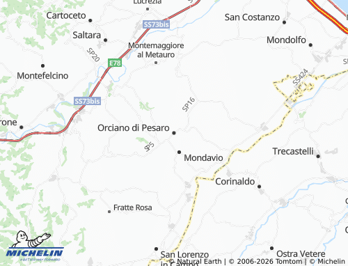 Mappa MICHELIN Orciano di Pesaro - ViaMichelin