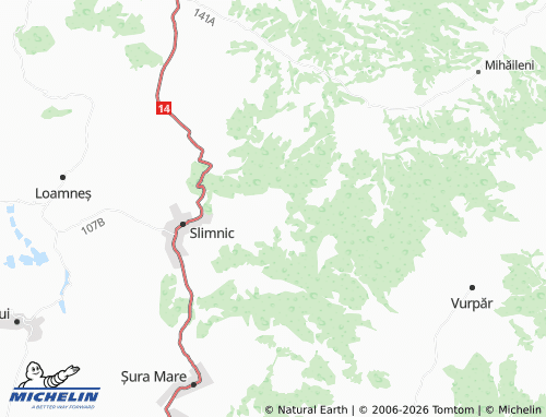 MICHELIN Pădureni map - ViaMichelin