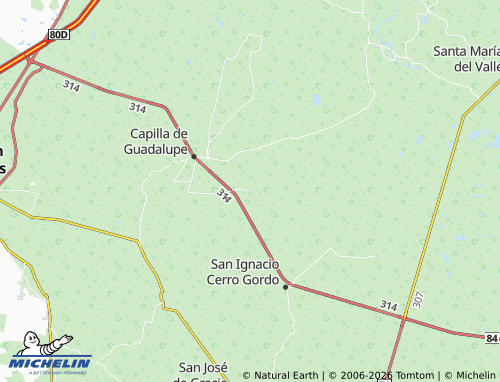 MICHELIN Cerro Gordo map - ViaMichelin