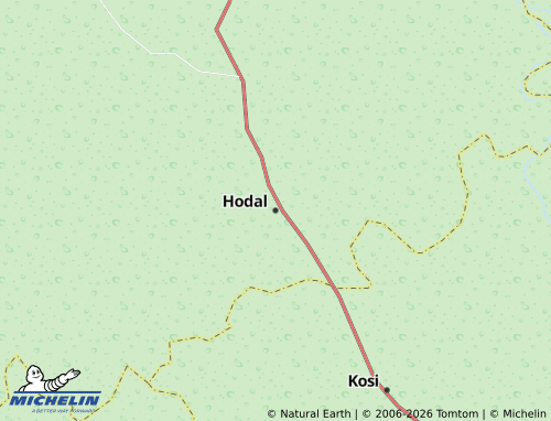 MICHELIN-Landkarte Hodal - ViaMichelin