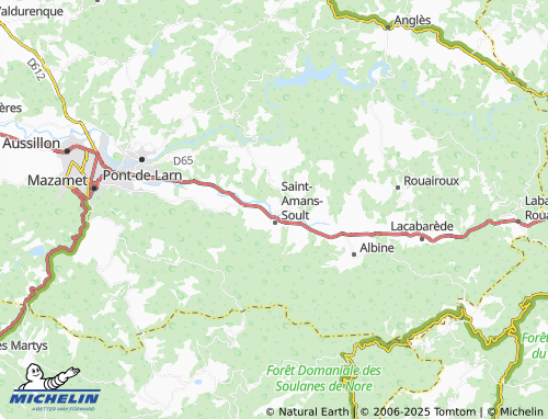 MICHELIN Saint-Amans-Valtoret map - ViaMichelin