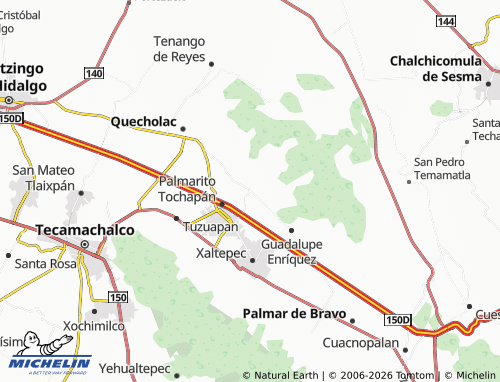 Mappa MICHELIN San Bartolomé Coscomaya - ViaMichelin