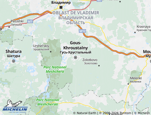 Mapa MICHELIN Gus-Khrustalny - ViaMichelin