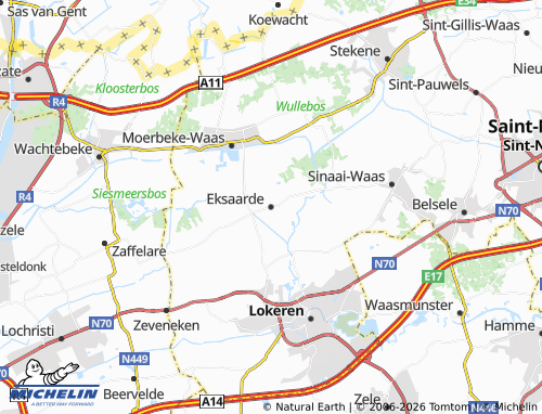 Mappa MICHELIN Eksaarde - ViaMichelin