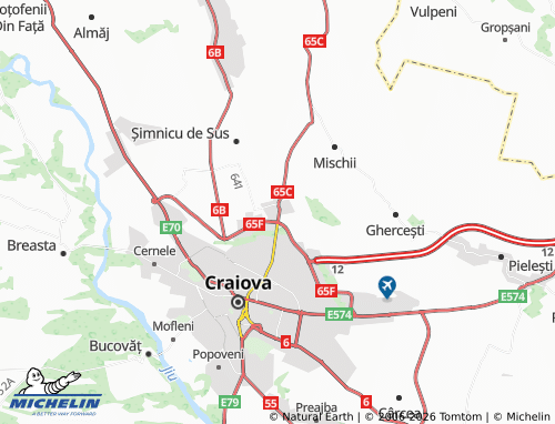 MICHELIN Șimnicu De Jos map - ViaMichelin