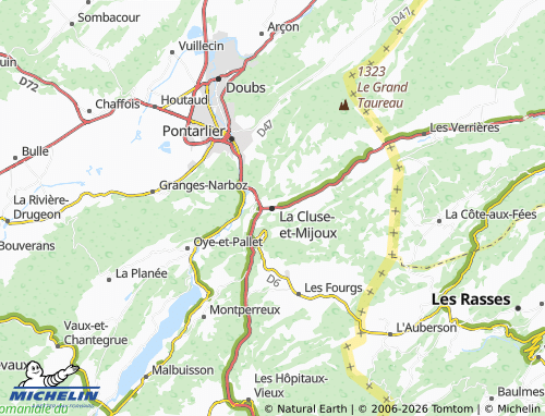 Carte MICHELIN La Cluse-et-Mijoux - ViaMichelin