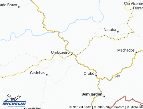 Mappa MICHELIN Umbuzeiro - ViaMichelin