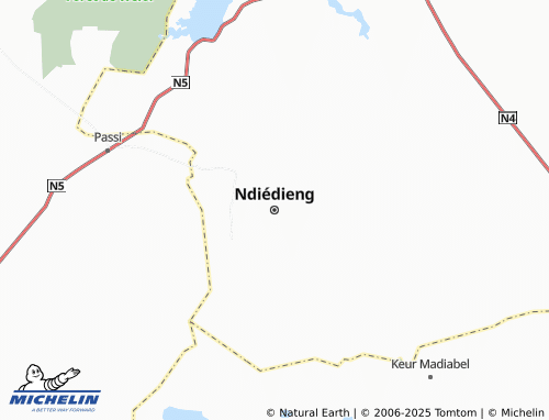 MICHELIN-Landkarte Ndiédieng - ViaMichelin