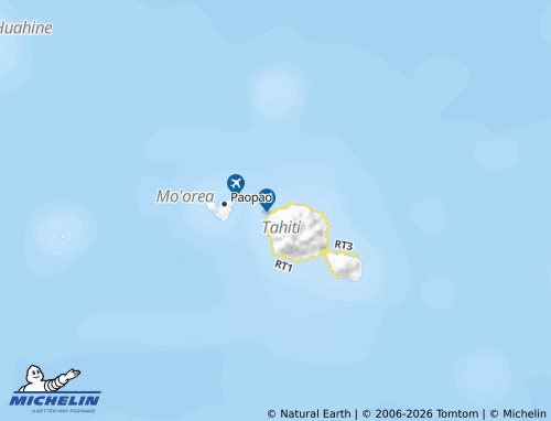 MICHELIN French Polynesia map - ViaMichelin