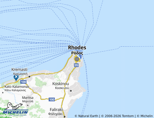 Carte MICHELIN Rhodes - ViaMichelin