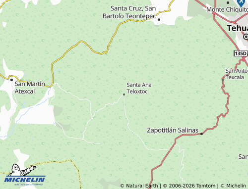 Mapa MICHELIN Santa Ana Teloxtoc - ViaMichelin