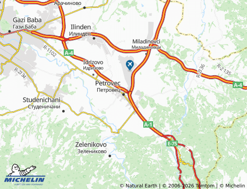 Mappa MICHELIN Petrovec - ViaMichelin