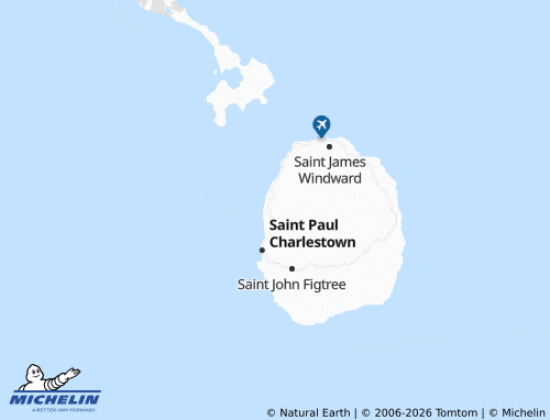 MICHELIN Saint Thomas Lowland map - ViaMichelin