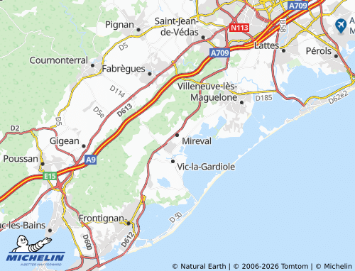 MICHELIN Mireval map - ViaMichelin