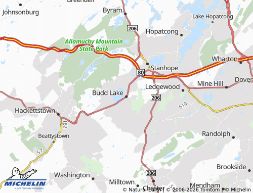 MICHELIN Budd Lake map - ViaMichelin