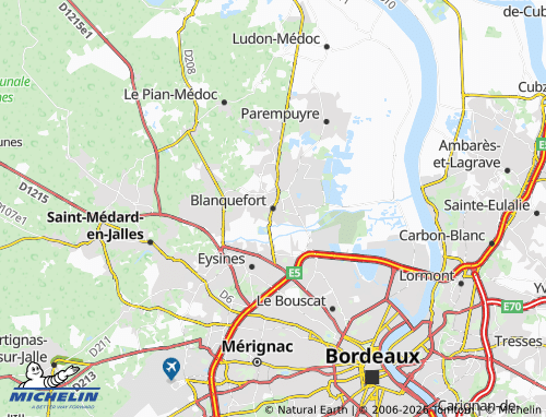 MICHELIN Blanquefort map - ViaMichelin