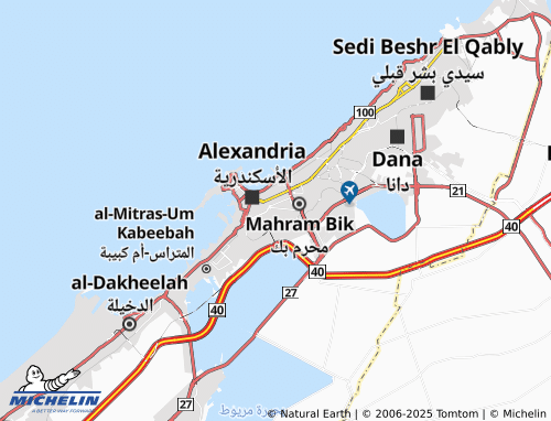 Kaart MICHELIN al-Bab al-Jadeed Gharb wa-Mansha - ViaMichelin