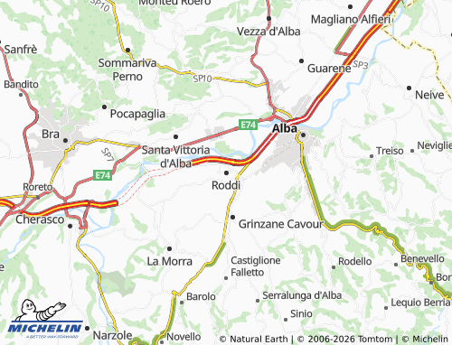 Mapa MICHELIN Roddi - ViaMichelin