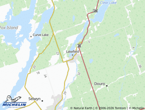 MICHELIN Lakefield map - ViaMichelin
