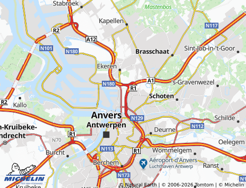 Mappa MICHELIN Luchtbal - ViaMichelin