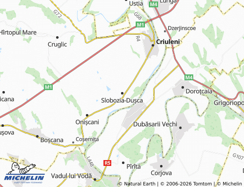 Mappa MICHELIN Slobozia-Dușca - ViaMichelin